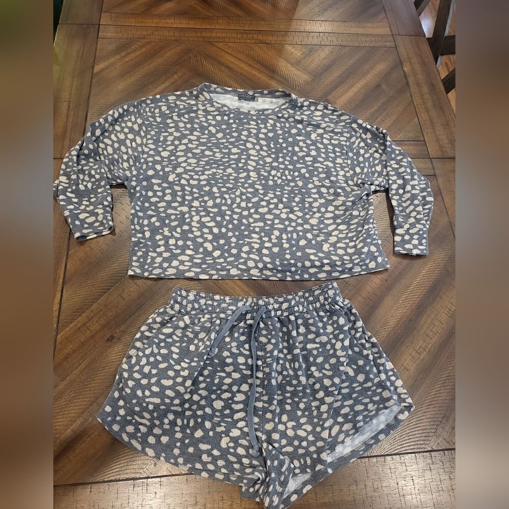 Lounge Set Grey & Brown Small